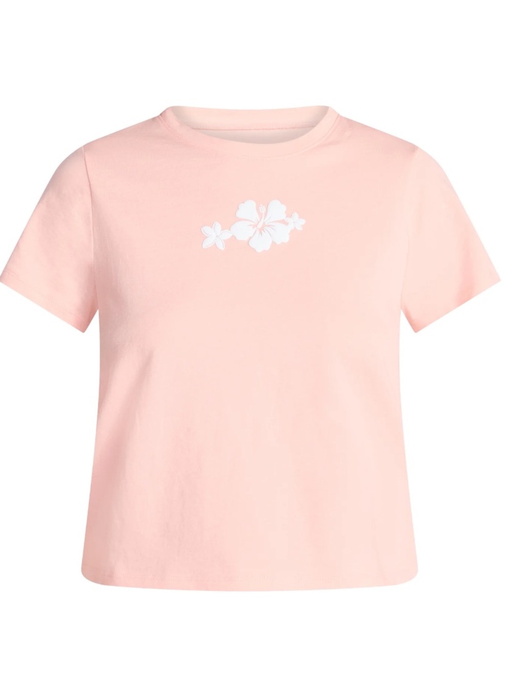 No Boundaries Cropped Cotton Tee with Short Sleeves